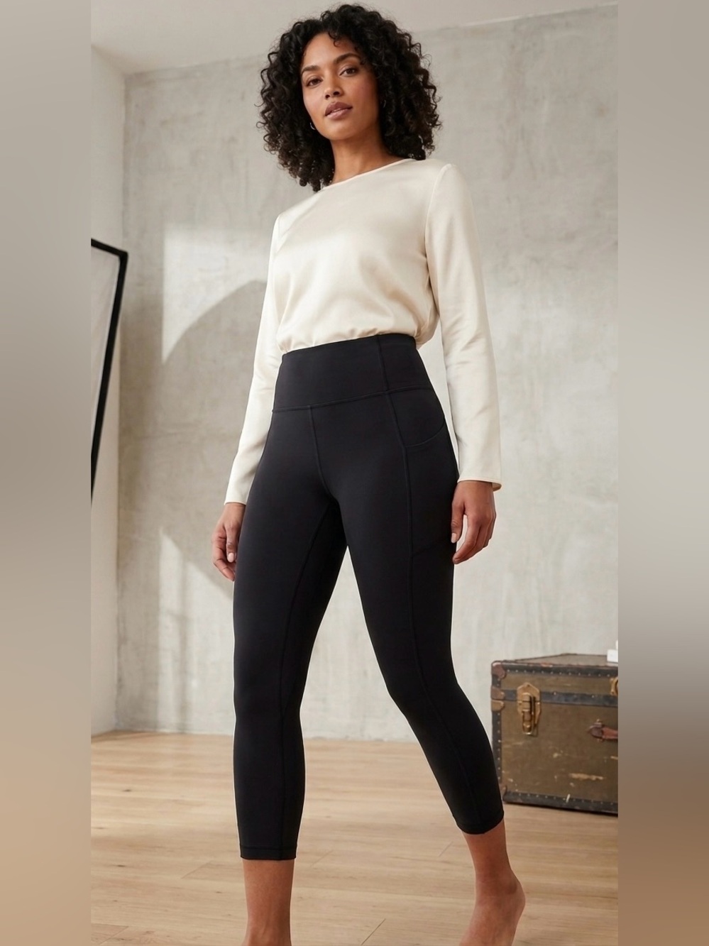 Lululemon All The Right Places Crop II 23" Black Leggings - Size 6